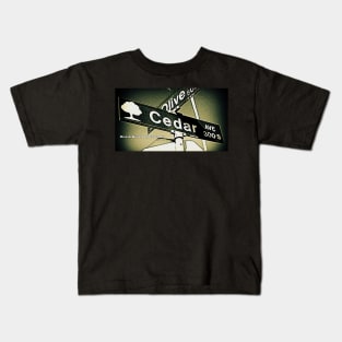 Cedar Avenue, Inglewood, California by Mistah Wilson Kids T-Shirt